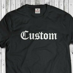 CUSTOM TEXT OLD ENGLISH T-shirt Gray, White or Black(S-5XL)