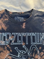 Led Zeppelin 1977 USA Tour Tie Dye Band Tee Shirt Mens 2XL Black Rock