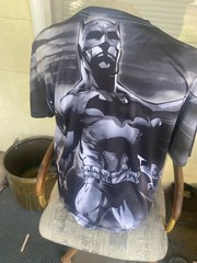 Men’s Batman Stretch T-Shirt Black Sz XLarge DC Comics Batman Full Print Graphic