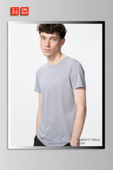 UNIQLO AIRism Crew Neck Short-Sleeve T-Shirt 02 LIGHT GRAY Size Small