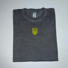 Ukraine Embroidered Faded Vintage Ukrainian Volodymyr Zelenskyy Golden Trident