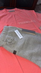 ESSENTIALS Coral T-Shirt & Dark Gray shorts Size S