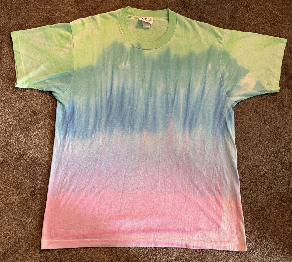Vintage Tie-dye T-shirt Sz L Single Stitch Made In USA Variety Tag Multi-Color