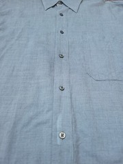 Vintage Calvin Klein Shirt Men Long Sleeve Business Casual Button Up Gray 32-33