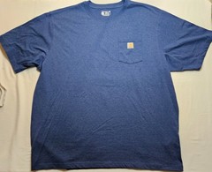 Carhartt Men’s 3 XL Loose Fit Pocket T-Shirt Heather Blue Short Sleeve Tee