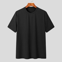 Men Summer Light Luxury Loose Knit Shirt Tshirt Casual Beach Summer Tee Top Gift