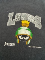 Vintage 1993 Marvin the Martian Los Angeles Raiders Looney Tunes 1-Stitch Shirt