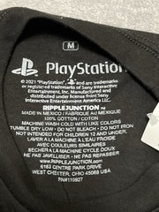 Sony PlayStation Classic Logo Ripple Junction T-Shirt Men’s M Medium Black New