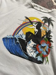 Rare 1970’s Surfer Graphic Short Sleeve Sweatshirt Size Large
