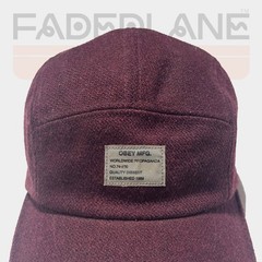Obey Maroon Wool Blend 5 Panel Cap, One Size Fits All