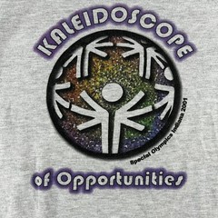 Vintage Special Olympics Indiana Shirt Mens Medium Kaleidoscope 2001 Graphic Tee