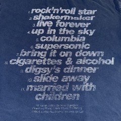 Oasis Abercrombie & Fitch Cropped T Shirt Size XL Blue Boxy Double Sided