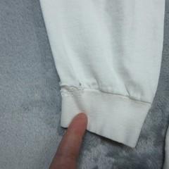 Vintage Fruit of the Loom Shirt Men XL White Mock Neck Long Sleeve USA 90s Thras