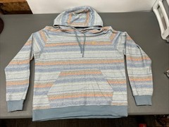 Vintage Hang Ten Hoodie Mens Medium Stripe Pullover Retro Kangaroo pocket Y2K 90