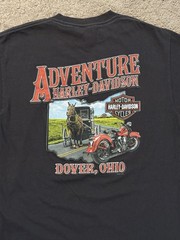 Harley Davidson T Shirt Adult M Amish Horsepower Double Sided Dover Ohio