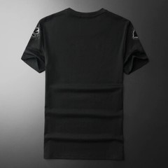 New Men Luxury Diamond Hands Rhinestones Fashion Black T-Shirt High Quality