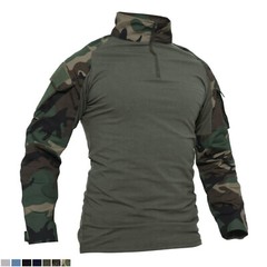 Men’s Hunting T-Shirt Long Sleeve Ripstop Tactical Training 1/4 Zip Pullover US