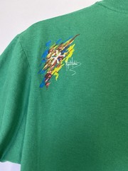 Vintage Hanes Heavyweight Green T-Shirt Medium Compass Rose Nautical 50/50