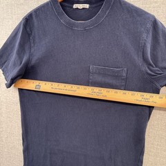 Alex Mill T Shirt Mens Small Blue Navy Pocket Short Sleeve Minimalist Adult