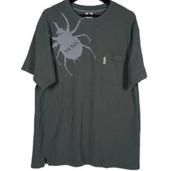Saosin T-Shirt Screen Printed Vintage Columbia Gray Pocket Tee Size Large Cotton
