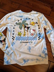 HELLO KITTY KEROPPI KUROMI TIE-DYE LONG SLEEVE T-SHIRT MENS SMALL Women’s Medium