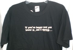 PSYCHOLOGY IF YOU’RE HAPPY AND YOU KNOW IT SEE A SHRINK T SHIRT XL NEW W/TAG