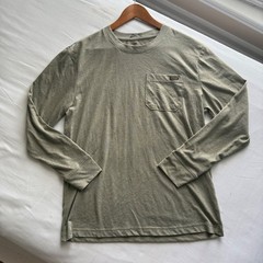 Brahma Mens Long Sleeve Pocket T-Shirt Green Medium Outdoor Utility Work Hiking