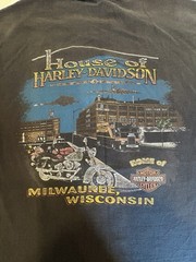 VTG ‘98 Harley-Davidson Motorcycles Badge Logo T-shirt Sz L Black Biker Chopper