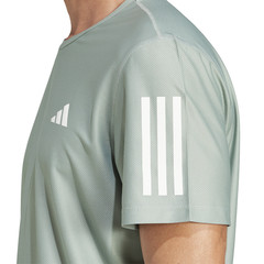 adidas Own The Run Crew Neck Short Sleeve T-Shirt Mens Green Casual Tops JC9793