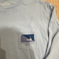 Vineyard Vines Men’s Blue Long Sleeve Pocket T-Shirt Graphic Print S Cotton