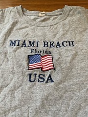 Miami Beach Florida USA Vtg Shirt Gray Size XL Short Sleeve Mens