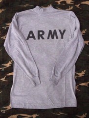 US ARMY GREY LONG SLEEVE PT SHIRT IPFU PHYSICAL TRAINING REFLECTIVE TSHIRT LARGE