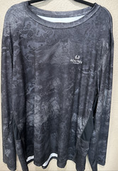 REALTREE Men’s 3XL Fishing Long Sleeve Crew Neck T-Shirt Charcoal