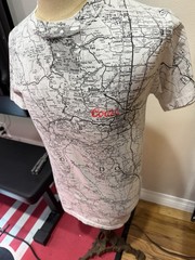 Vintage Coors Beer Colorado Map Wraparound All Over Print Graphic Shirt Men’s M