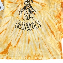 Pef Yellow Tie Dye T-Shirt Positive Energy Forever Graphic Y2K Retro Mens Medium