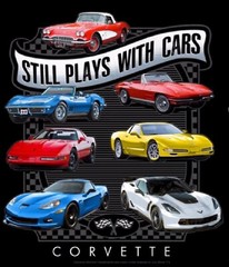 Chevy Chevrolet Corvette Still Plays with Cars Short Sleeve TShirt Joe Blow NEW