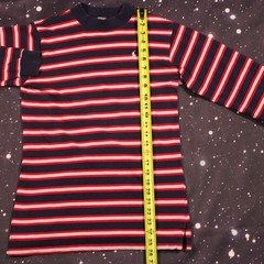 Vintage Polo Ralph Lauren Red & Blue Striped L/S T-shirt – Large – Made in USA