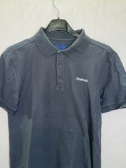 Reebok Elements Short Sleeve Cotton Polo Shirt in Midnight Navy