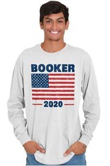 Election American Campaign Booker 2020 Gift Long Sleeve Tshirt Tee for Adults