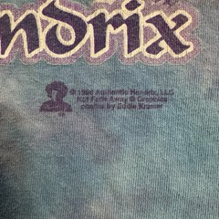 Vintage 90’s Jimi Hendrix Gypsy Eyes Delta Tag Tie Dye T-Shirt 1998 Size XL