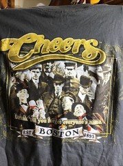 CHEERS BOSTON Hanes Mens 100% Cotton Authentic-T T-Shirt 2XL