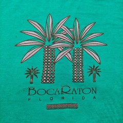 Vintage 90s Boca Raton Florida Palm Trees Beach Tourist Graphic T-Shirt USA – XL