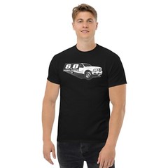 6.0 Powerstroke T-Shirt, Mens Power Stroke Diesel Truck Shirt With F250 Pickup