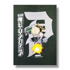 Primitive My Hero Academia Katsuki Bakugo Crew Neck Forest Green T-Shirt Men’s L