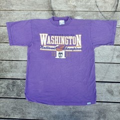 Vintage 90s 1991 Washington Huskies Rose Bowl Shirt Large UW Gear for Sports Tag