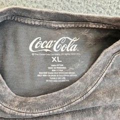 Coca Cola T Shirt Mens XL Gray Mineral Wash Graphic Logo Short Sleeve Tee