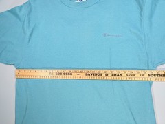 Vintage Champion T-Shirt XL USA Teal Blue 1990s NWT