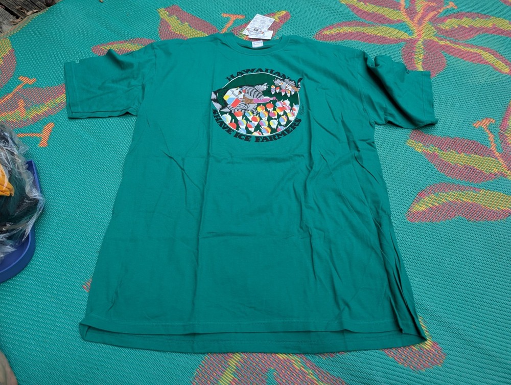 Shave Ice Farmer Size 2XL Crazy Shirts B. Kliban Cat Short Sleeve Crew Neck
