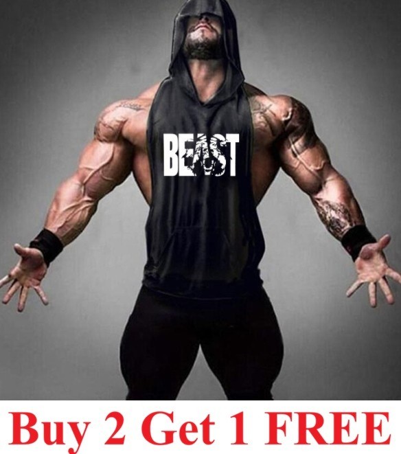 Gym singlets fitness- Men’s Tank Top for Workout – Stringer hoodie