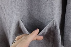 Vintage 90s Streetwear Mens XL Distressed Blank Pocket T-Shirt Heather Gray USA